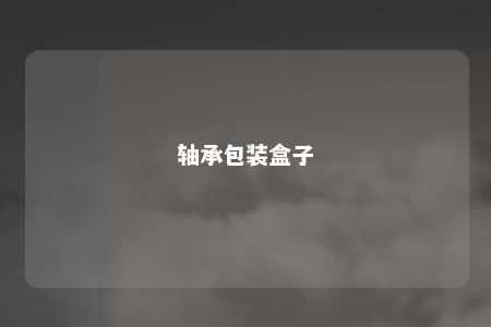 轴承包装盒子 